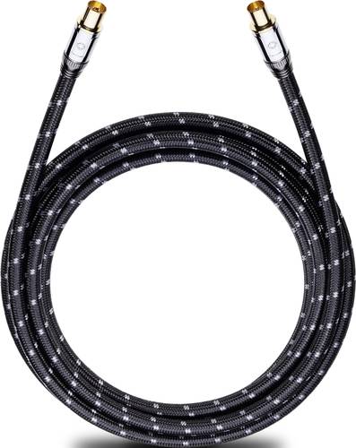 Antennen, SAT Anschlusskabel [1x Antennenbuchse 75Ω - 1x Antennenstecker 75 Ω] 5.10m 125 dB vergoldete Steckkontakte, gesleeved