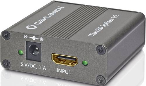 Oehlbach 2 Port HDMI-Switch vergoldete Steckkontakte 4096 x 2160 Pixel Braun (metallic)