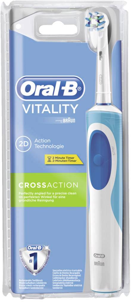 Oral-B Vitality Cross Action 123361 Elektrische Zahnbürste Rotierend/Oszilierend Weiß, Hellblau