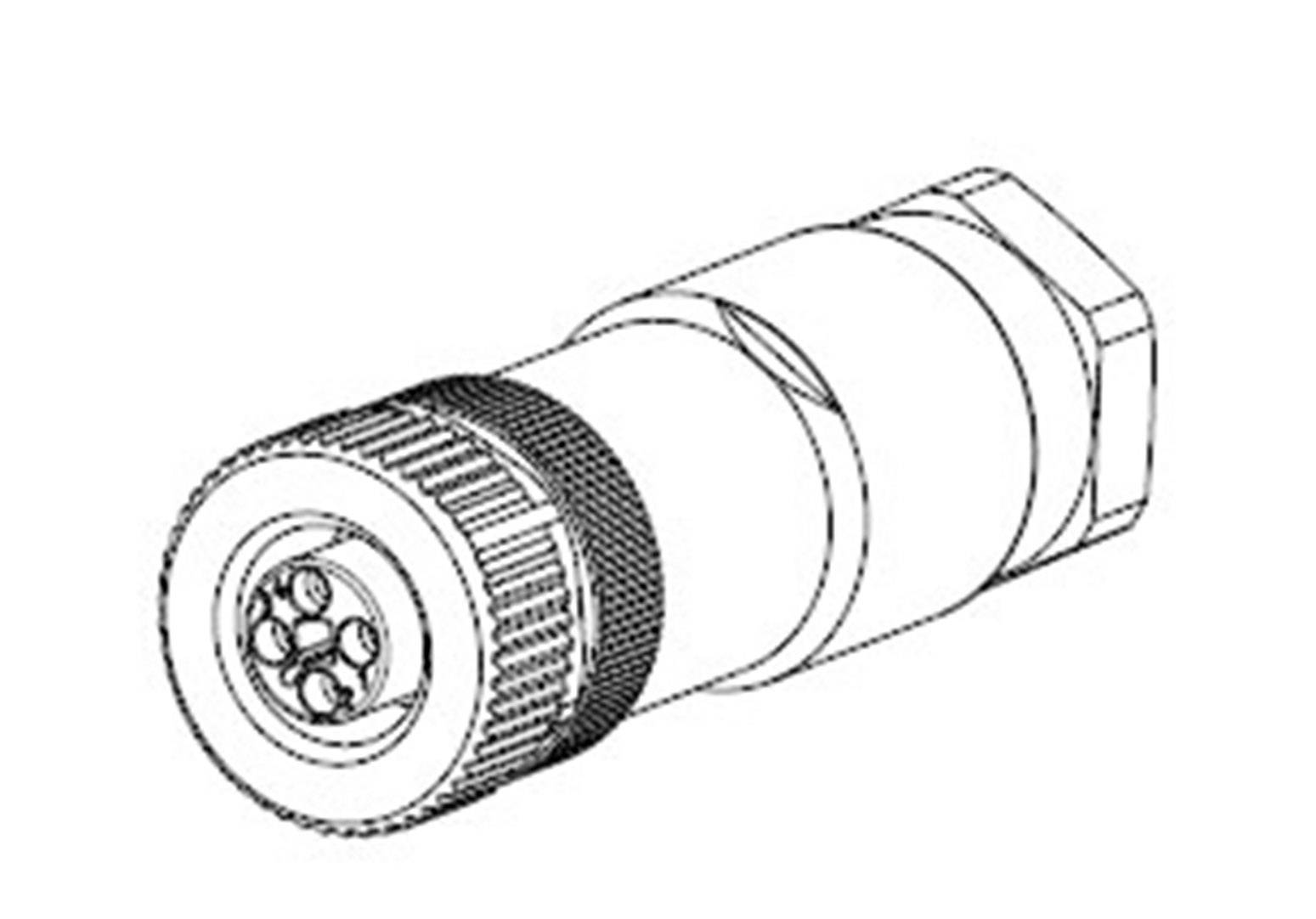 TE Connectivity 2120948-1 Sensor-/Aktor-Steckverbinder, unkonfektioniert M12 Buchse, gerade Polzahl