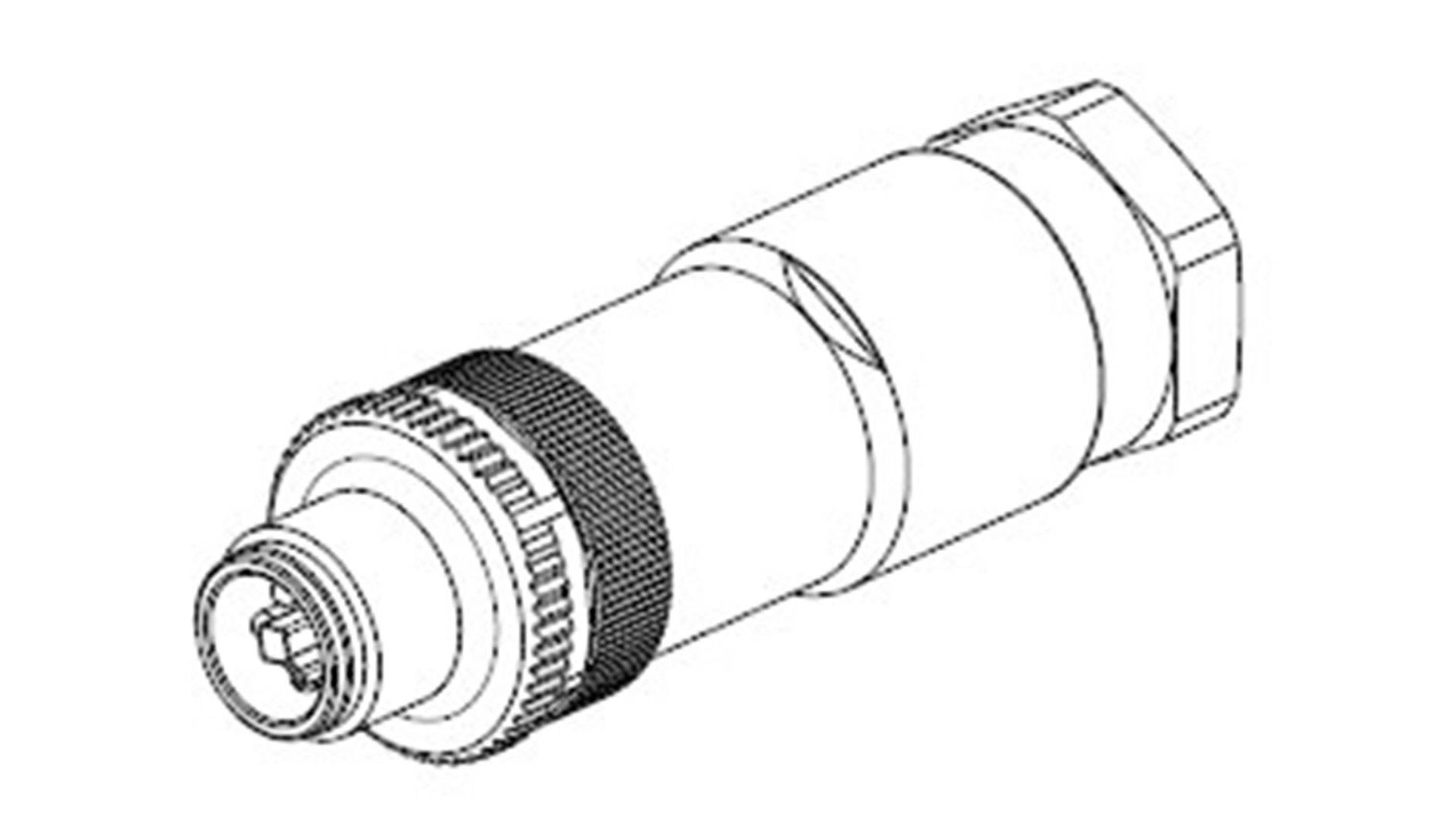 TE Connectivity 2120951-1 Sensor-/Aktor-Steckverbinder, unkonfektioniert M12 Stecker, gerade Polzah