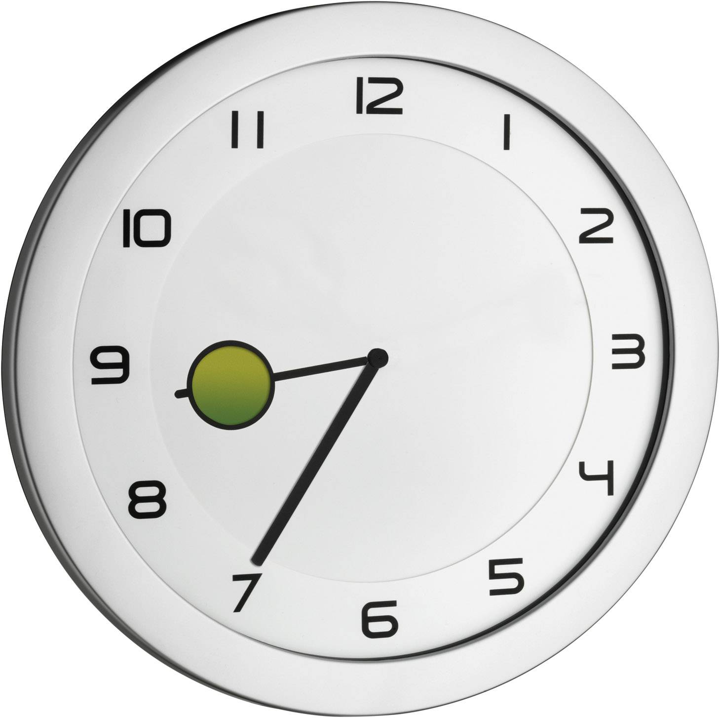 TFA Dostmann 60.3028.54 Quarz Wanduhr 28 cm x 1.5 cm Metallic-Silber