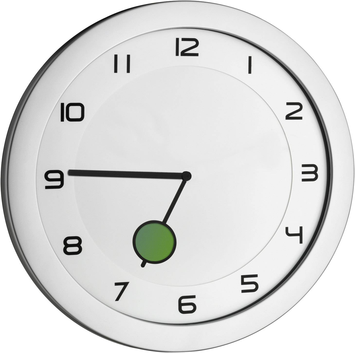 TFA Dostmann 60.3028.54 Quarz Wanduhr 28 cm x 1.5 cm Metallic-Silber