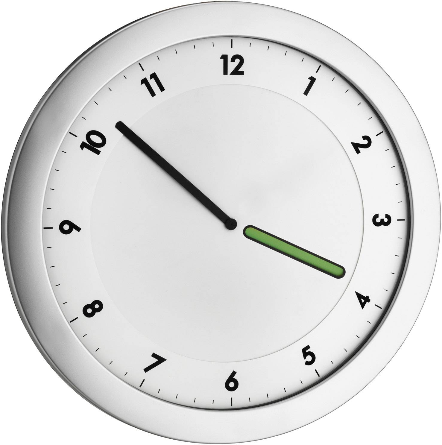 TFA Dostmann 60.3027.54 Quarz Wanduhr 28 cm x 15 mm x 1.5 cm Metallic-Silber