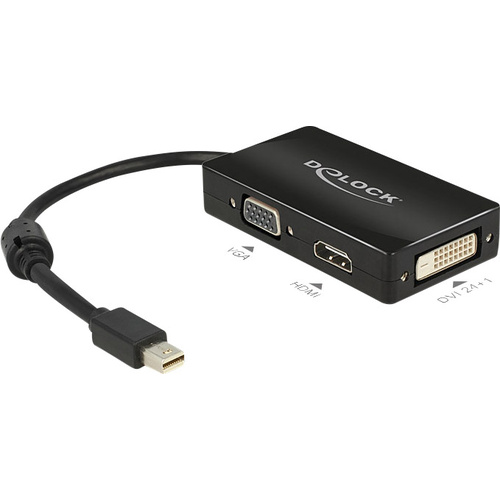 Delock 62631 DisplayPort / VGA / HDMI / DVI Adapter [1x Mini-DisplayPort Stecker - 1x VGA-Buchse, H