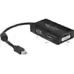 Delock 62631 DisplayPort / VGA / HDMI / DVI Adapter [1x Mini-DisplayPort Stecker - 1x VGA-Buchse, HDMI-Buchse, DVI-Buchse 24+1pol Delock 62631 DisplayPort / VGA / HDMI / DVI Adapter [1x Mini-DisplayPort Stecker - 1x VGA-Buchse, HDMI-Buchse, DVI-Buchse 24+1pol