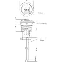 ProCar Power USB Einbausteckdose mit Deckel Belastbarkeit Strom max.=3A Passend für (Details) USB-A Steckdose 12V zu 5 V, 24V zu ProCar Power USB Einbausteckdose mit Deckel Belastbarkeit Strom max.=3A Passend für (Details) USB-A Steckdose 12V zu 5 V, 24V zu