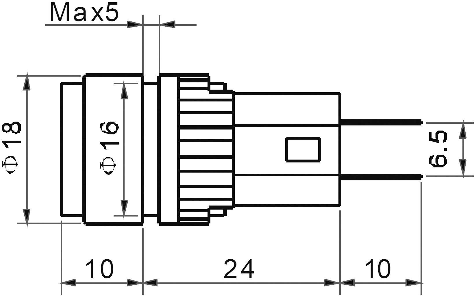 TRU Components 140384 LED-Signalleuchte Weiß 24 V/DC, 24 V/AC