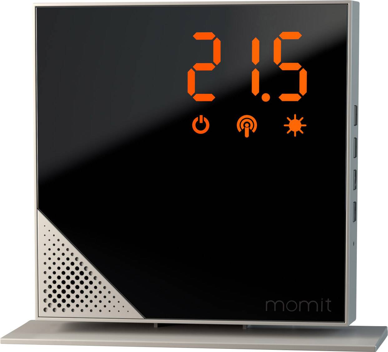 Momit Momit Steel Silver Home Steel Silver Funk-Raumthermostat Freistehend 1 St.