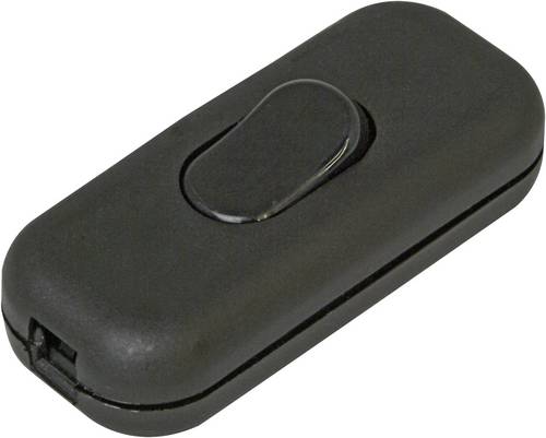 Kopp 191305001 Schnurschalter mit Zugentlastung Schwarz 1 x Aus/Ein 6 A 1 St.