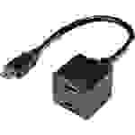 Renkforce RF-4212177 HDMI Y-Adapter [1x HDMI-Stecker - 2x HDMI-Buchse] Schwarz vergoldete Steckkontakte 20.00cm