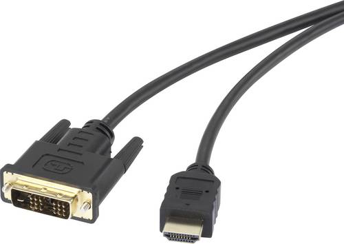 Renkforce DVI / HDMI Adapterkabel DVI-D 18+1pol. Stecker, HDMI-A Stecker 5.00 m Schwarz RF-4212219