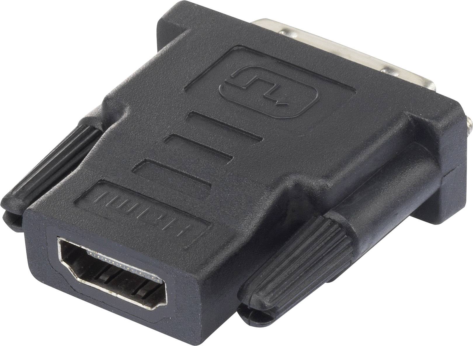 Renkforce RF-4212228 HDMI / DVI Adapter [1x HDMI-Buchse - 1x DVI-Stecker 24+1pol.] Schwarz