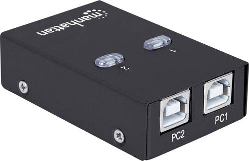 2 Port USB 2.0-Umschalter Schwarz