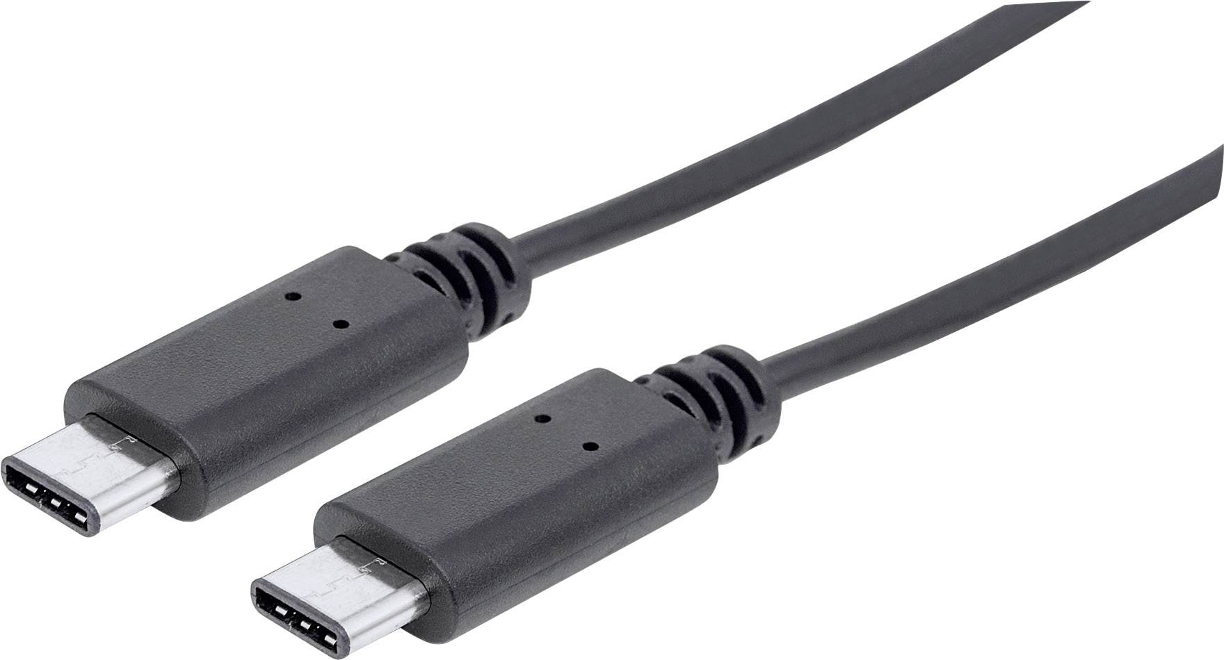 Zwei schwarze USB-C-Kabel liegen nebeneinander mit ihren Anschlüssen sichtbar, geeignet für schnelle Datenübertragung und Laden.
