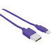 Manhattan iPad/iPhone/iPod Datenkabel/Ladekabel [1x USB 2.0 Stecker A - 1x Apple Lightning-Stecker] 1m Lila