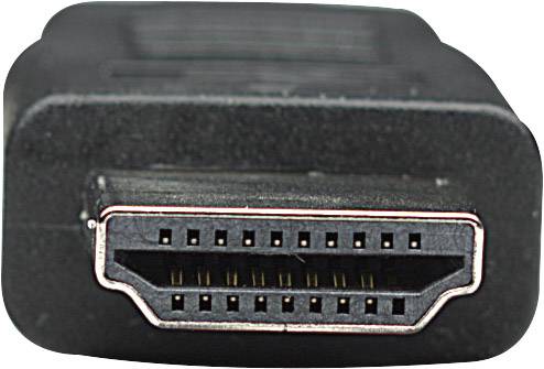 Manhattan DVI / HDMI Adapterkabel DVI-D 24+1pol. Stecker, HDMI-A Stecker 3.00m Schwarz 372510 vergoldete Steckkontakte