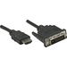 Manhattan DVI / HDMI Adapterkabel DVI-D 24+1pol. Stecker, HDMI-A Stecker 4.50m Schwarz 372527 vergoldete Steckkontakte