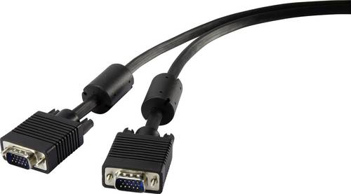Renkforce VGA Anschlusskabel VGA 15pol. Stecker, VGA 15pol. Stecker 1.80 m Schwarz RF-4212498 mit F