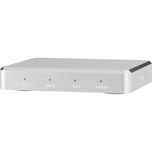 SpeaKa Professional 2 ports HDMI splitter Aluminium casing, Ultra HD compatibility 3840 x 2160 p