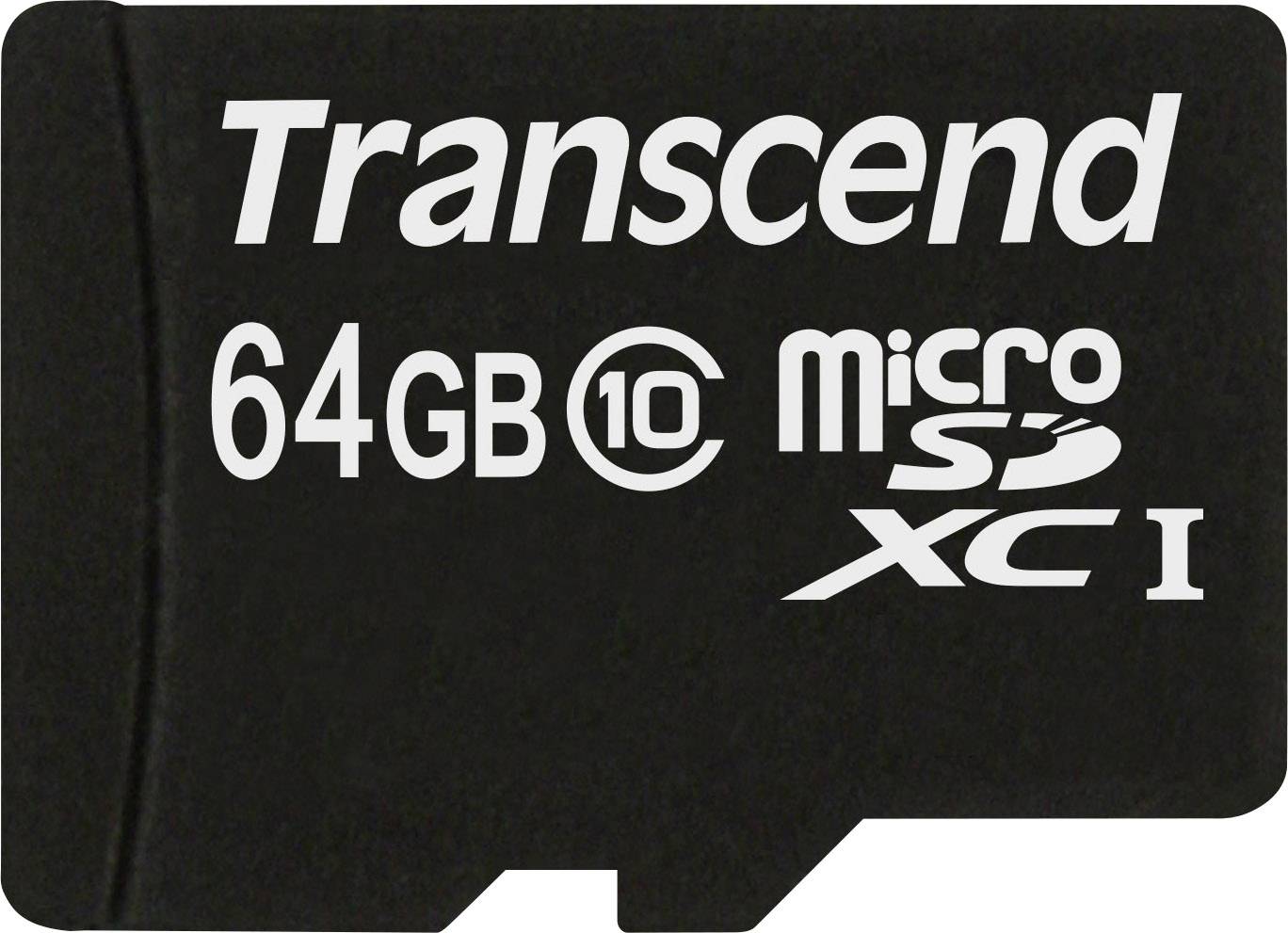 Transcend Premium microSDXC-Karte Industrial 64 GB Class 10, UHS-I inkl. SD-Adapter