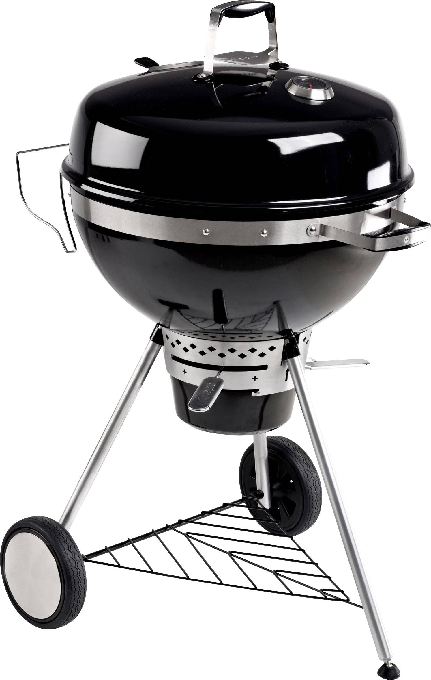 Tepro Garten San Francisco Kugel Holzkohle-Grill Thermometer im Deckel Grill-Fläche (Durchmesser)=545mm Schwarz, Edelstahl