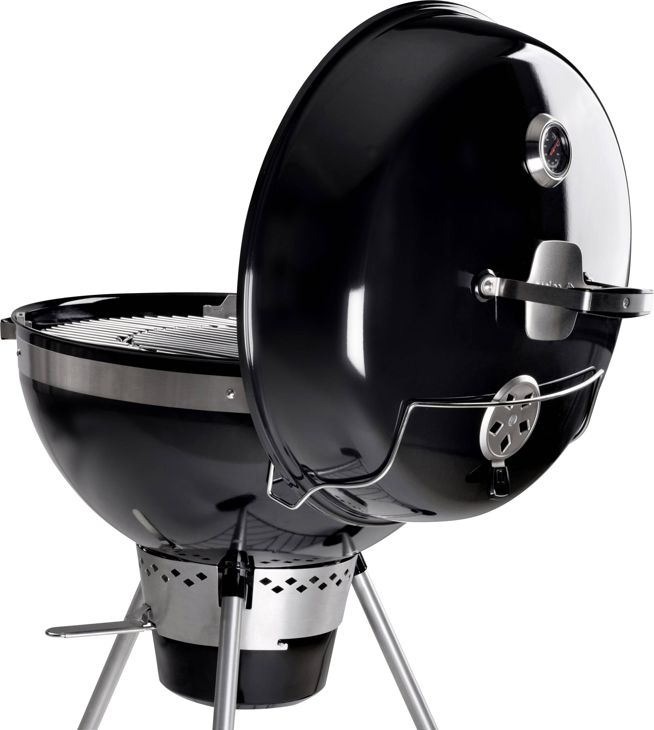 Tepro Garten San Francisco Kugel Holzkohle-Grill Thermometer im Deckel Grill-Fläche (Durchmesser)=545mm Schwarz, Edelstahl
