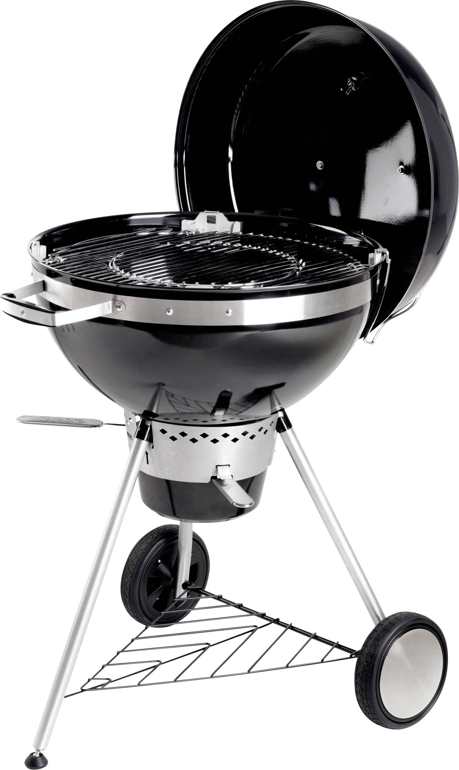 Tepro Garten San Francisco Kugel Holzkohle-Grill Thermometer im Deckel Grill-Fläche (Durchmesser)=545mm Schwarz, Edelstahl