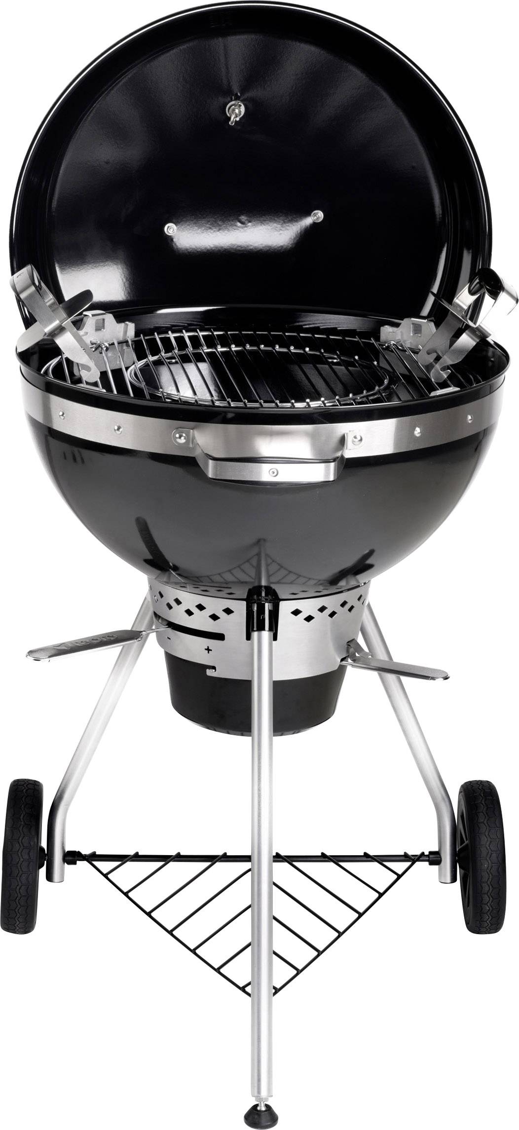 Tepro Garten San Francisco Kugel Holzkohle-Grill Thermometer im Deckel Grill-Fläche (Durchmesser)=545mm Schwarz, Edelstahl