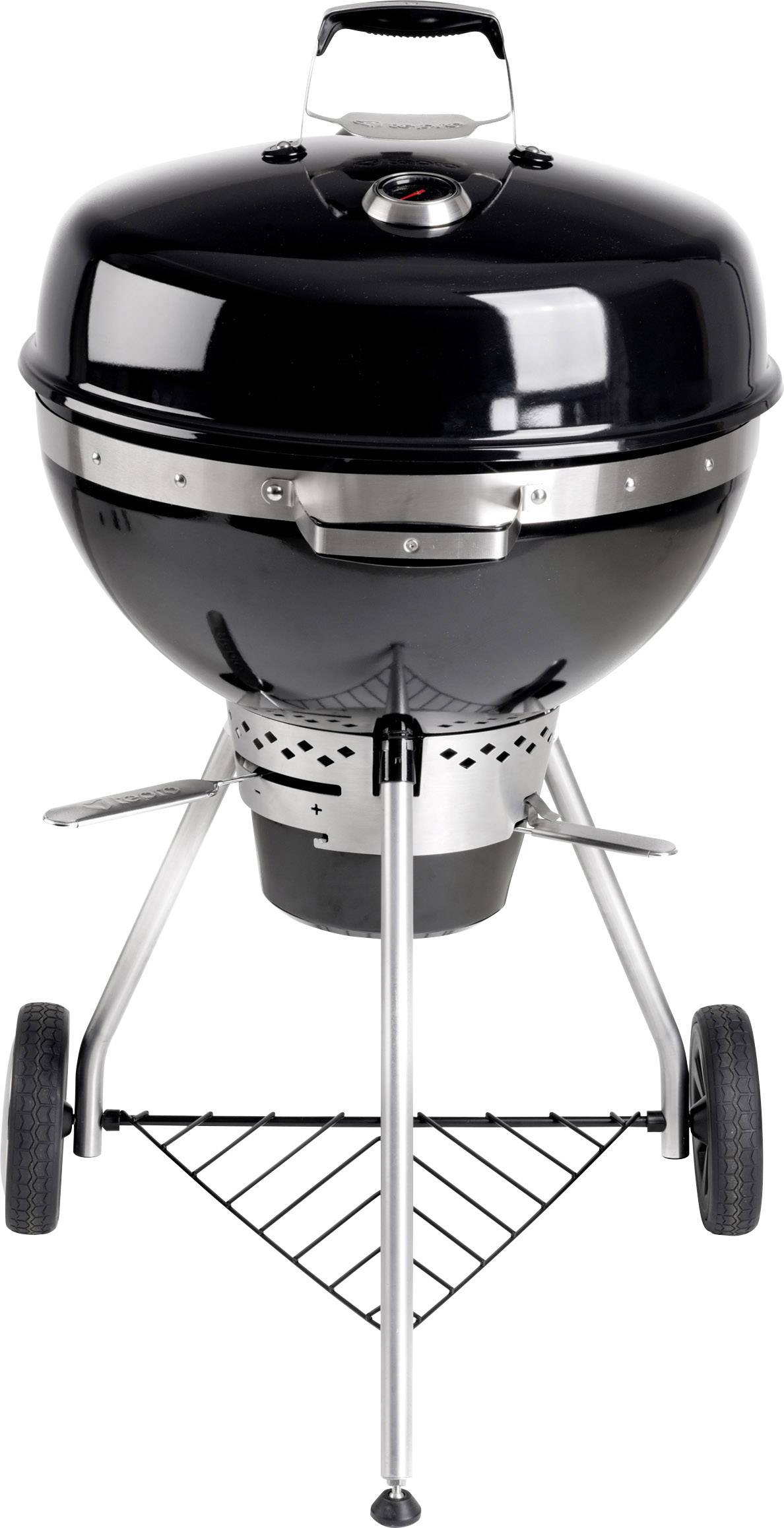 Tepro Garten San Francisco Kugel Holzkohle-Grill Thermometer im Deckel Grill-Fläche (Durchmesser)=545mm Schwarz, Edelstahl