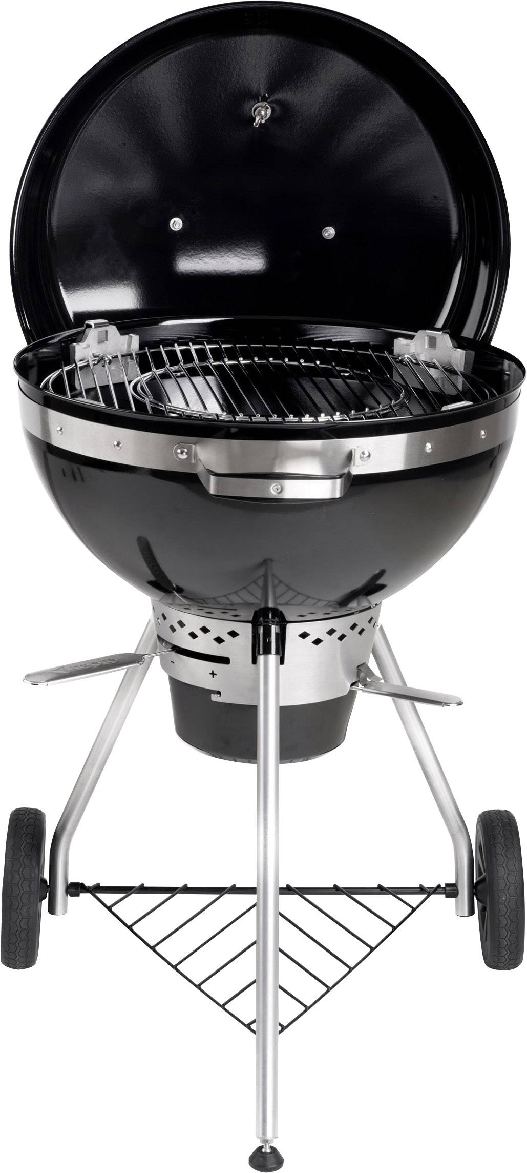 Tepro Garten San Francisco Kugel Holzkohle-Grill Thermometer im Deckel Grill-Fläche (Durchmesser)=545mm Schwarz, Edelstahl