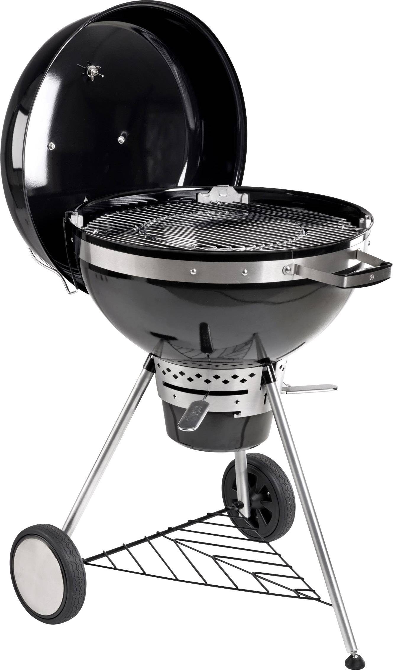Tepro Garten San Francisco Kugel Holzkohle-Grill Thermometer im Deckel Grill-Fläche (Durchmesser)=545mm Schwarz, Edelstahl