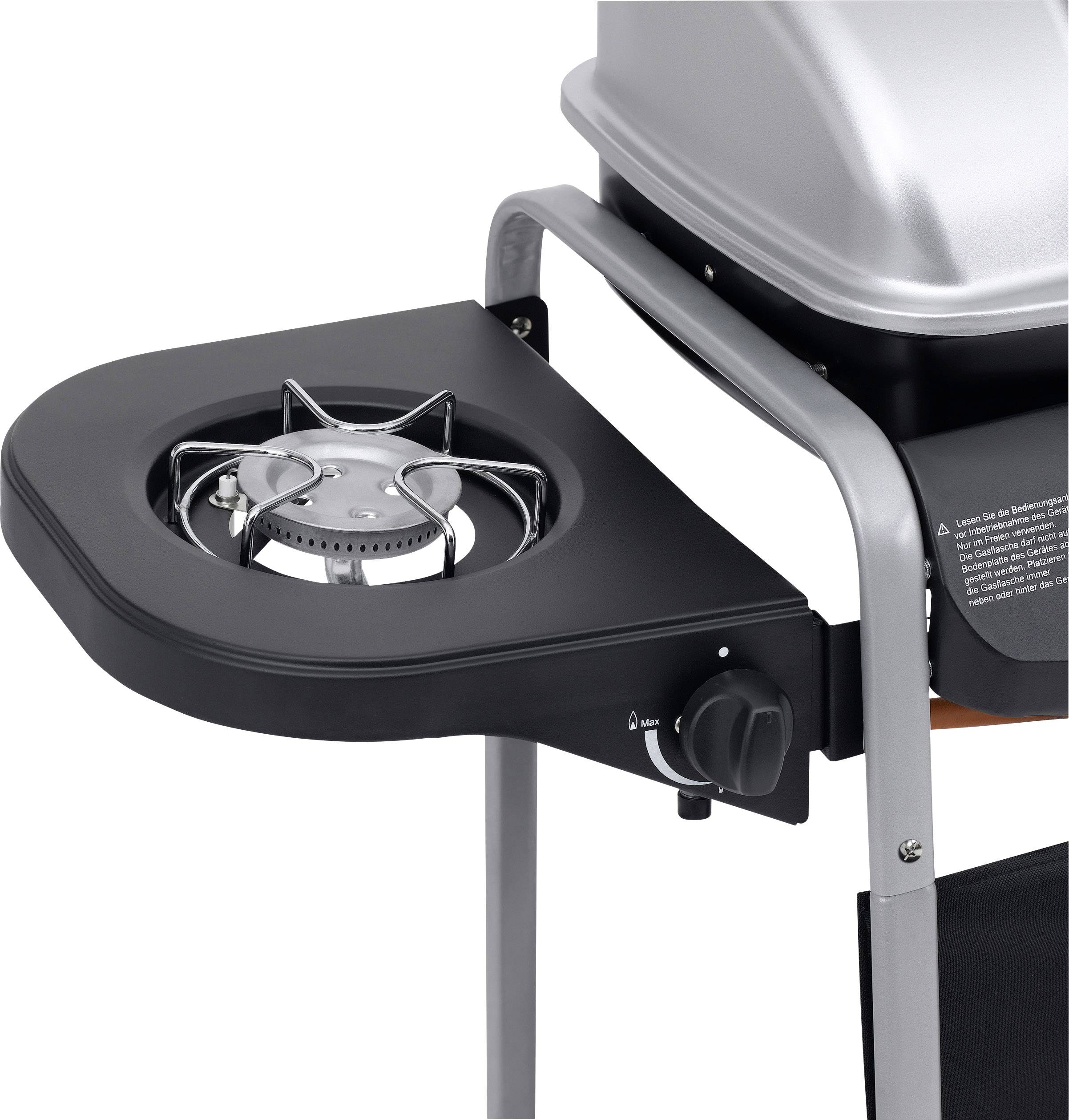 Tepro Garten Fremont Grillwagen Gas-Grill 2 Brenner Schwarz, Silber