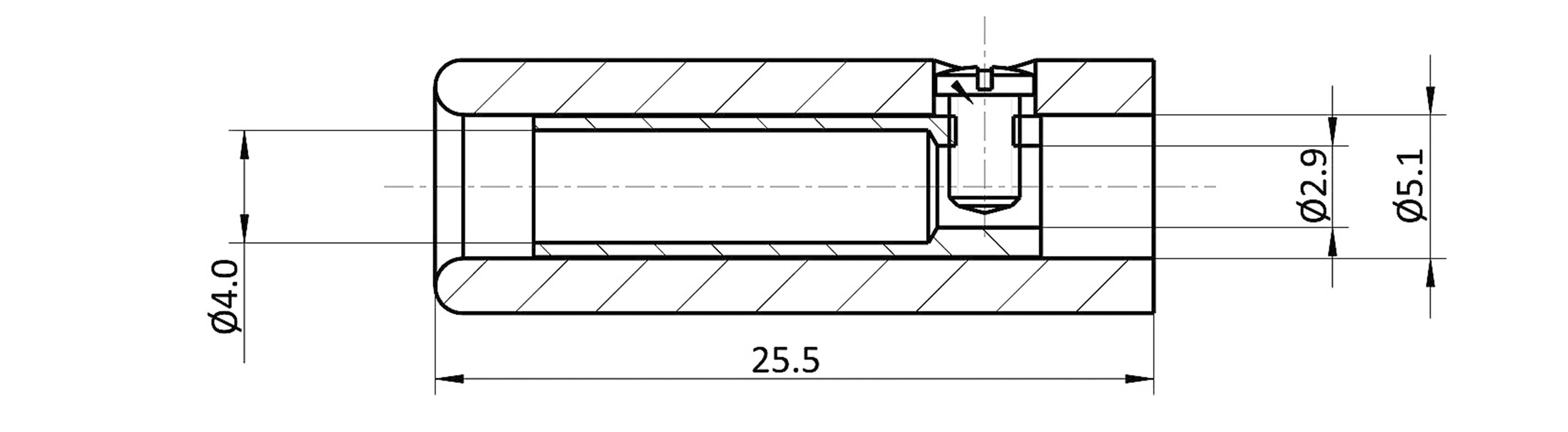 Econ Connect BAK4SRT Bananenstecker Buchse, gerade Stift-Ø: 4mm Rot