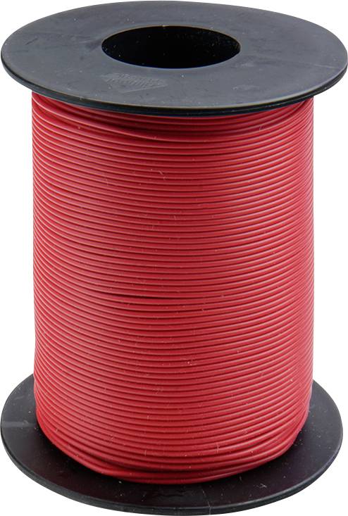 Donau Elektronik 105-0-100 Schaltdraht 1 x 0.20mm² Rot 100m