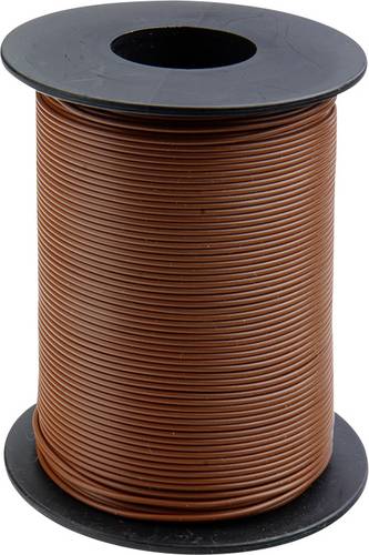Donau Elektronik 105-8-100 Schaltdraht 1 x 0.20mm² Braun 100m
