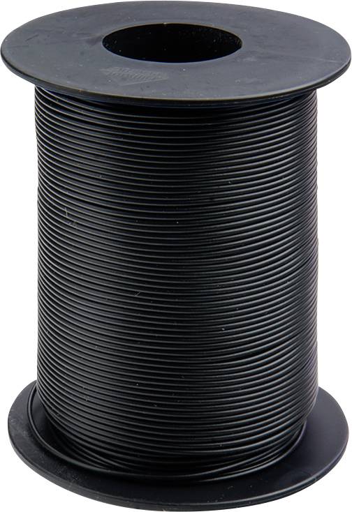 Donau Elektronik 105-1-100 Schaltdraht 1 x 0.20mm² Schwarz 100m