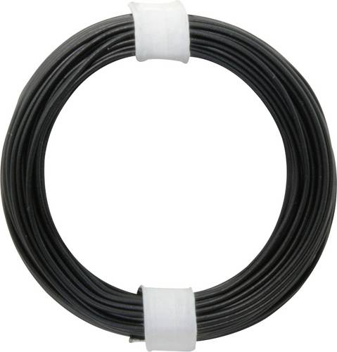 Donau Elektronik 105-1 Schaltdraht 1 x 0.20mm² Schwarz 10m