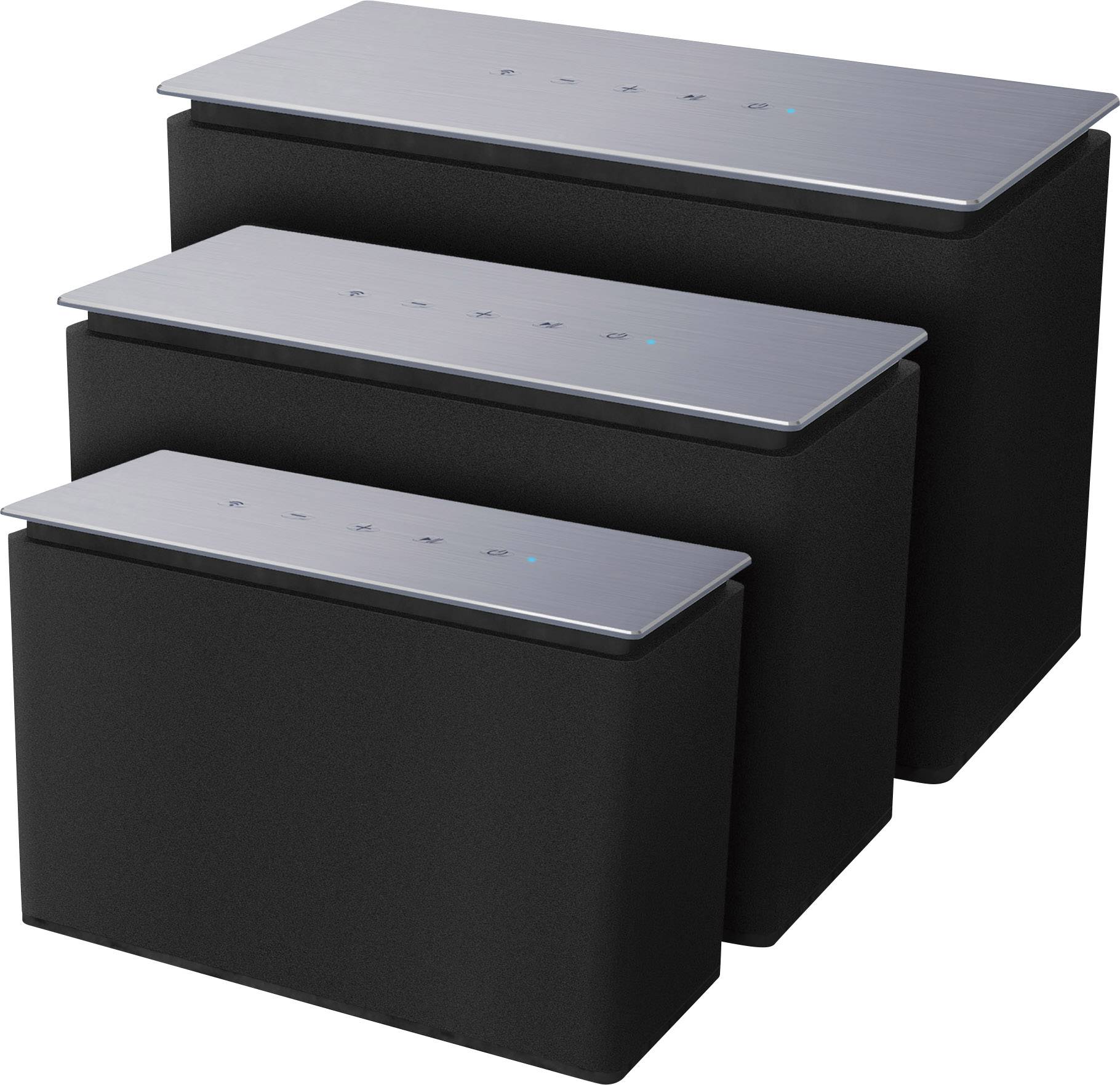 Dyon Area L Multiroom Lautsprecher Bluetooth®, AUX, WLAN, Internetradio Schwarz