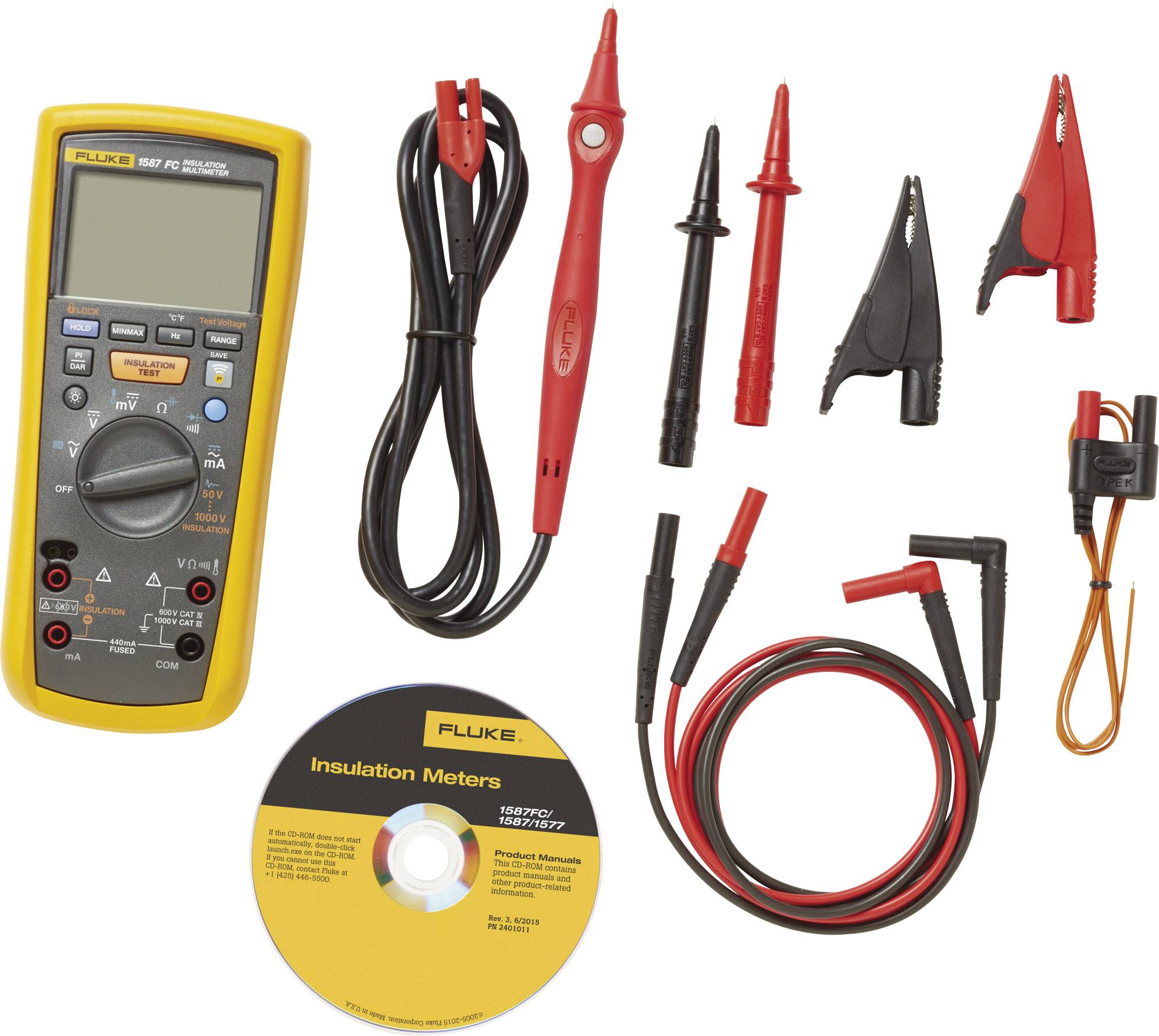 Fluke 1587 FC Isolationsmessgerät 50 V, 100 V, 250 V, 500 V, 1000 V 2 GΩ