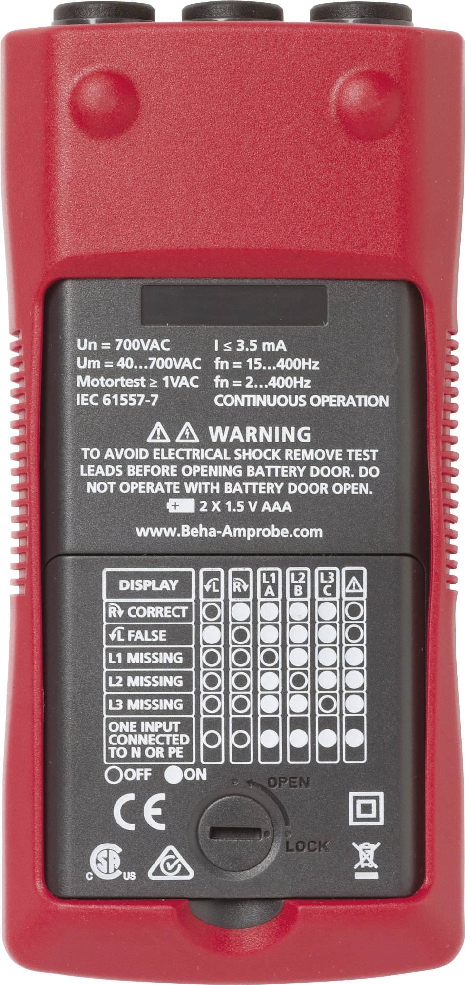 Beha Amprobe PRM-6-EUR Drehfeldmessgerät CAT IV 600V LCD
