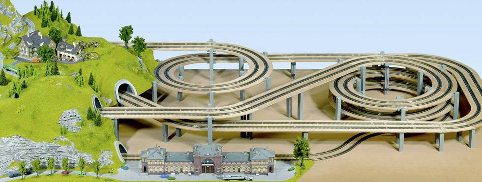 NOCH 0053001 H0 Gleiswendel Grundkreis (B x H) 80mm x 130.5mm 360mm