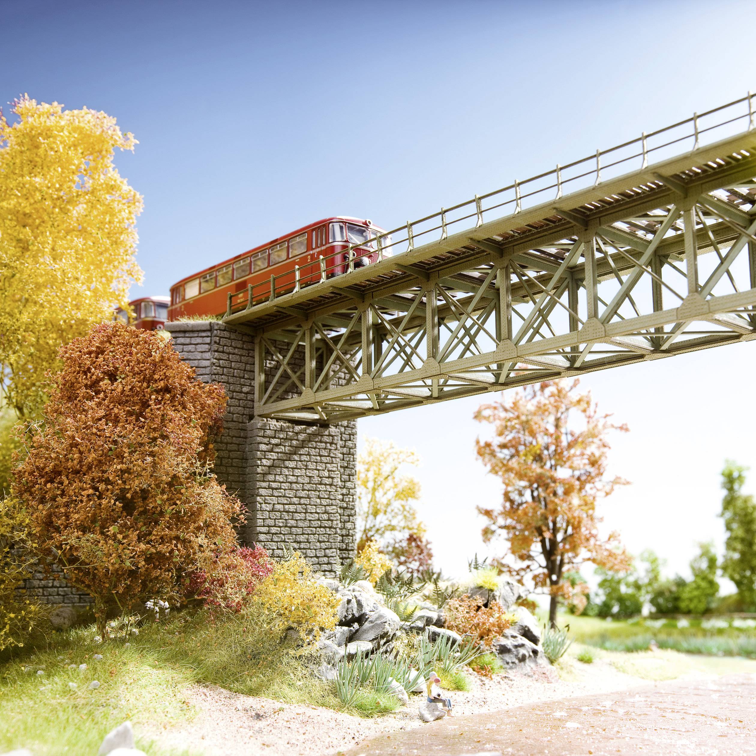 NOCH 0067010 H0 Stahlbrücke 1gleisig (L x B x H) 188 x 75 x 128mm