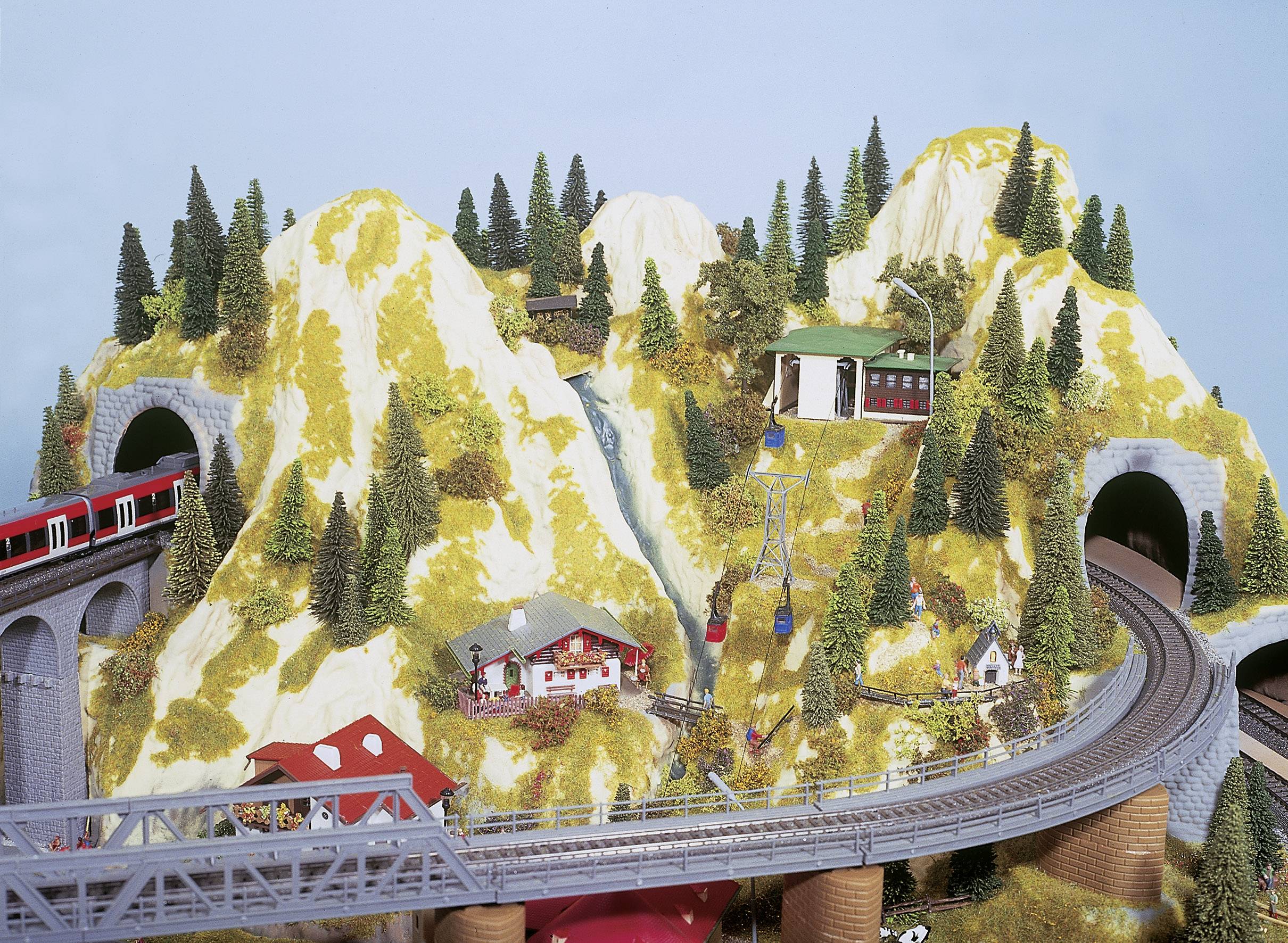 NOCH 0080100 H0 Fertiggelände zentral Silvretta H0 Märklin C-Gleis (mit Bettung), H0 Märklin K-Gleis (ohne Bettung), H0