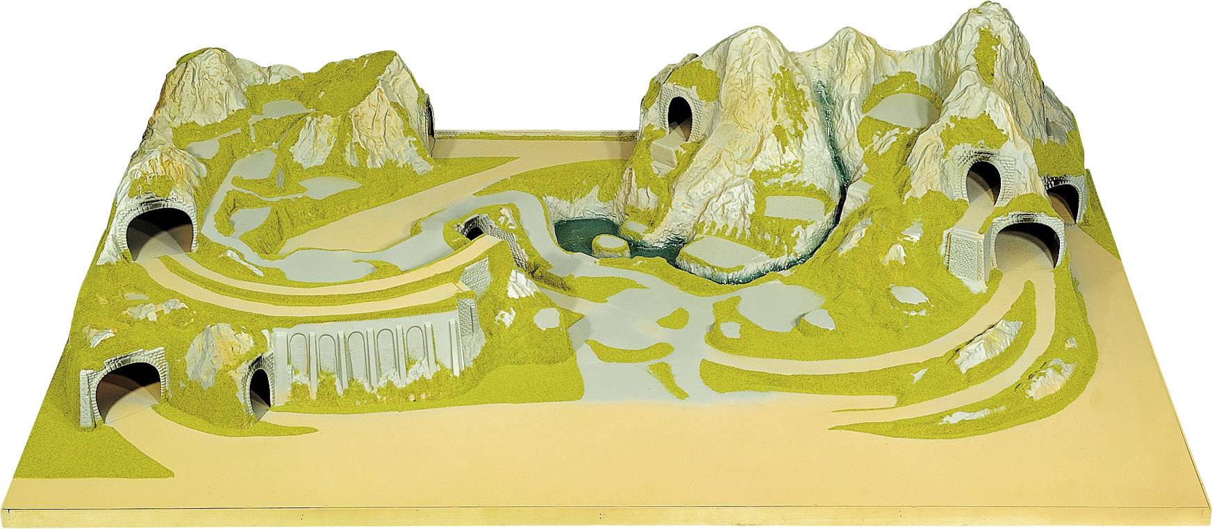 NOCH 0080100 H0 Fertiggelände zentral Silvretta H0 Märklin C-Gleis (mit Bettung), H0 Märklin K-Gleis (ohne Bettung), H0