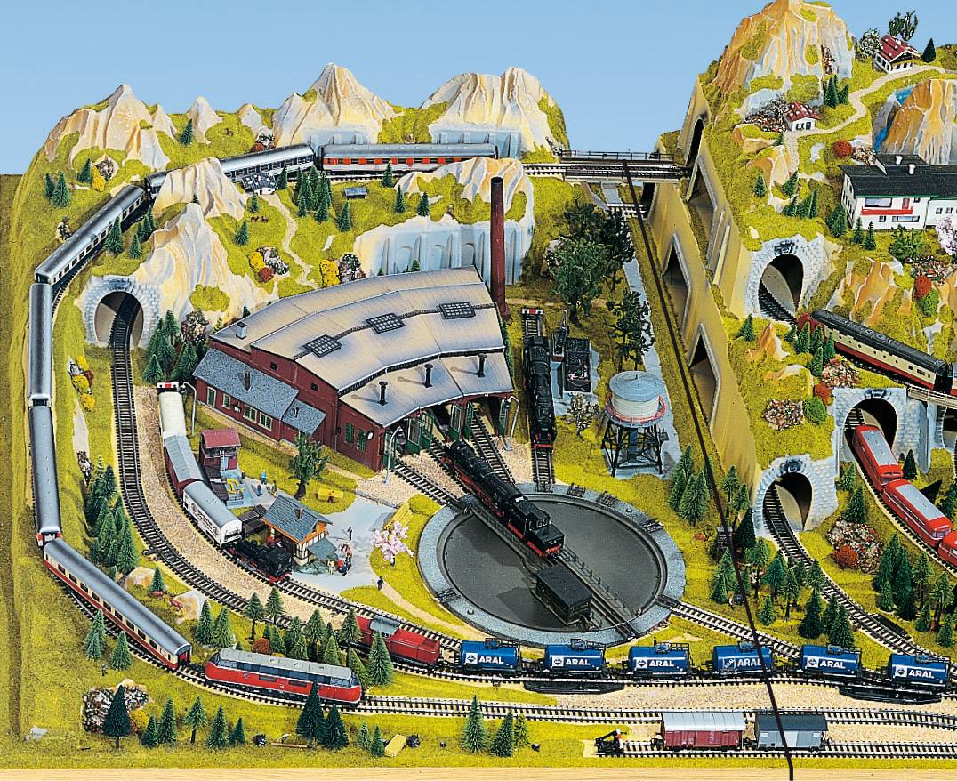 NOCH 0080120 H0 Anbauteil links Drehscheibe Passend für (Fertiggelände): Silvretta H0 Märklin C-Gleis (mit Bettung), H0 Märklin