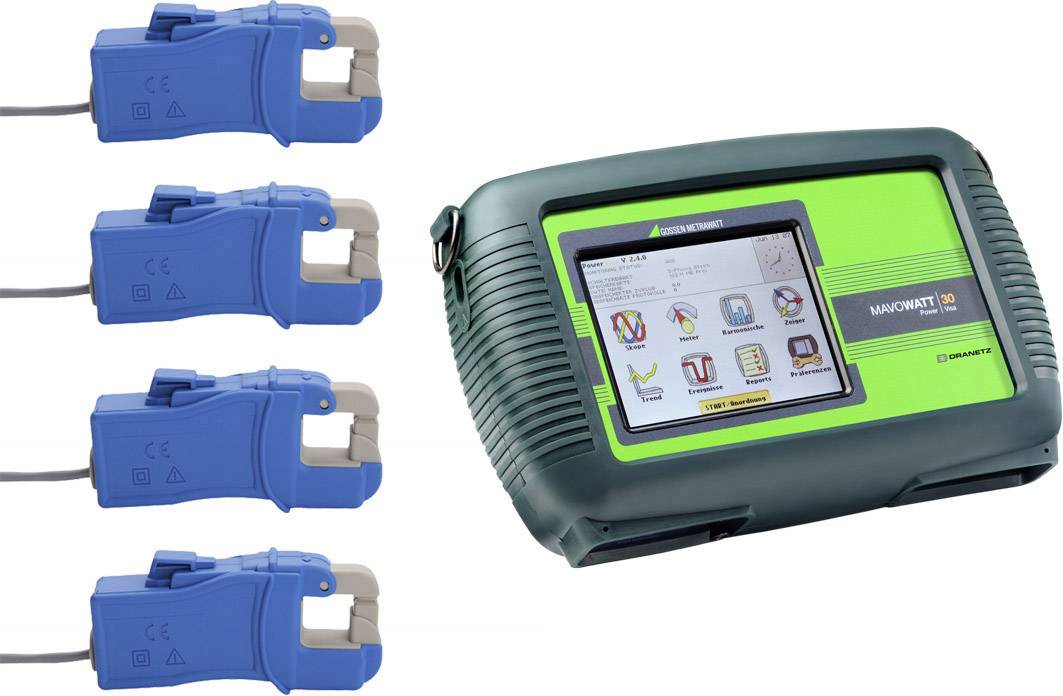 Gossen Metrawatt Netz-Analysegerät 3phasig mit Loggerfunktion, inkl. Stromzangen M810I