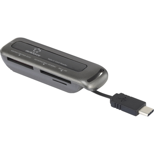 Renkforce CA2 USB-Kartenleser Smartphone/Tablet Schwarz  USB-C™