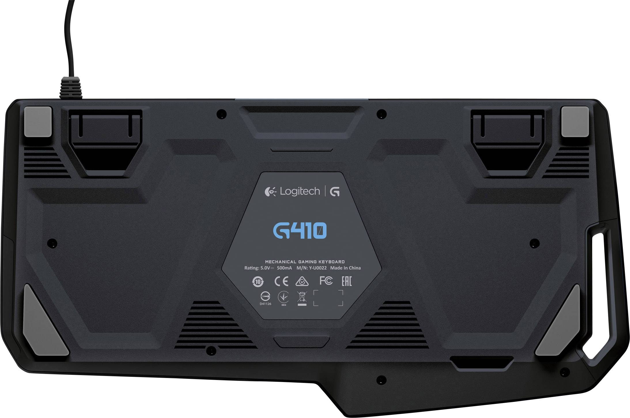 Logitech Gaming G410 ATLAS SPECTRUM USB Gaming-Tastatur Beleuchtet, Abnehmbares Kabel Deutsch, QWERTZ, Windows® Schwarz