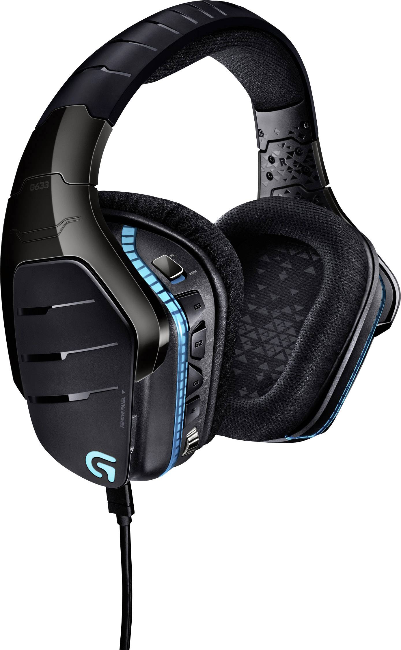 Logitech Gaming G633 Artemis Spectrum Gaming Over Ear Headset kabelgebunden 7.1 Surround Schwarz Mikrofon-Rauschunterdrückung, Noise Cancelling Laut